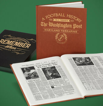 Maryland Terrapins College Football Personalised Gift Newspaper History Book, 7 of 11