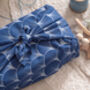 Fabric Gift Wrap Reusable Furoshiki Indigo Fans, thumbnail 2 of 7