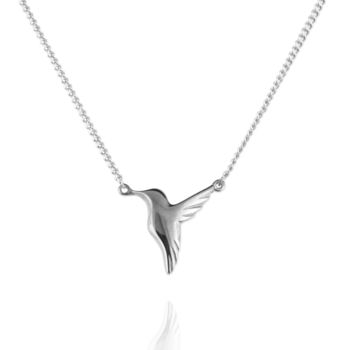 Personalised Small Hummingbird Necklace, 5 of 8