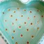 Handmade Turquoise Heart Ceramic Jewellery Dish, thumbnail 4 of 7