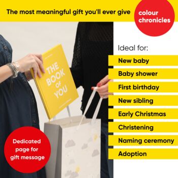 Baby's 1st Christmas Gift Childhood Memory Journal Yellow, 7 of 9