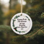 Happy First Chrismas As My Daddy Personalised Wreath Decoration, thumbnail 1 of 2