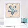 Personalised Blue Flower Birthday Card For Her, thumbnail 1 of 12