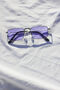 Purple Nose Bridge Angular Rectangle Aviator Sunglasses, thumbnail 1 of 9