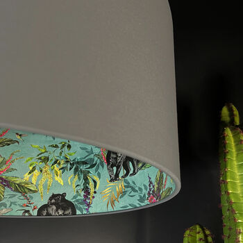 Lithium Deadly Night Shade Lampshade In Slate, 2 of 10