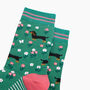 Sausage Dog Floral Bamboo Socks In Green, thumbnail 2 of 4