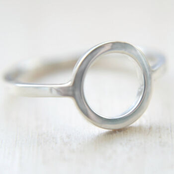 Recycled Silver Circle Ring, 4 of 5