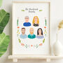 Family Portrait Personalised Hand Painted Print, thumbnail 2 of 6