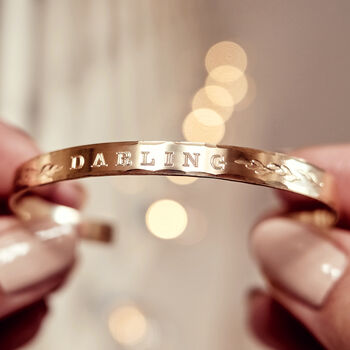 Personalised Vintage Inspired Cuff Bangle, 2 of 6