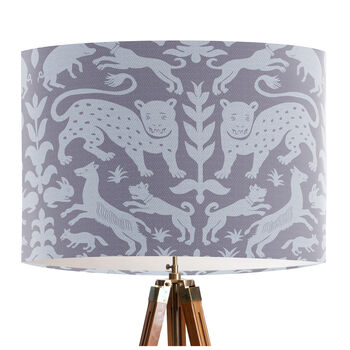 Beasts Grey On Grey Lampshade, 2 of 4