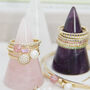 Rose Quartz, Crystal Quartz And Ameythst Ring Holders, thumbnail 1 of 10
