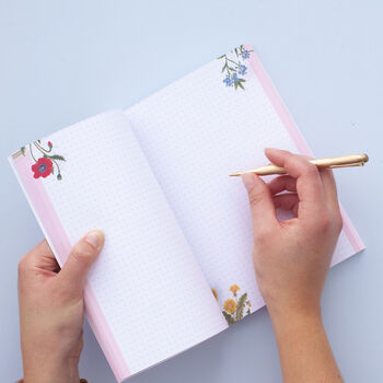 A5 Wild Flower Print Journal 100 Page Notebook, 8 of 10