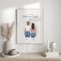 Personalised Mother And Teen Daughter Bond Print Gift, thumbnail 1 of 6
