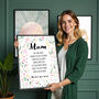 May Lily Birth Flower Positive Affirmations Gift For Mum Print, thumbnail 1 of 8