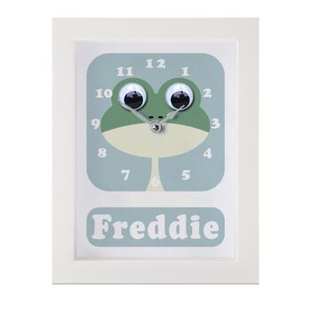 Personalised Children's Frog Clock, 5 of 9