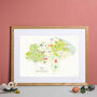 Personalised Map For Mum Add Her Special Places, thumbnail 1 of 3
