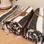 Hand Loomed Stripe Fair Trade Sofa Throw Blanket, thumbnail 7 of 8