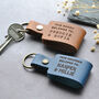 Personalised Father's Day Leather Keyring Gift, thumbnail 6 of 7