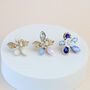 Colourful Crystal Flower Stud Earrings, thumbnail 1 of 4