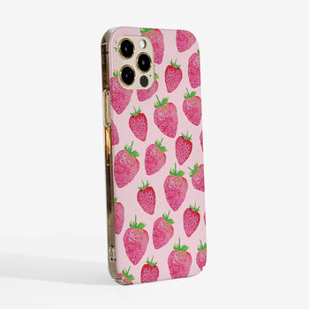 Pink Strawberry Phone Case, 2 of 2
