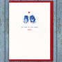 Personalised Christmas Card With Mistletoe Or Heart, thumbnail 2 of 8