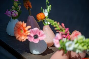 Tumbling Glass Vase Apricot, 3 of 8