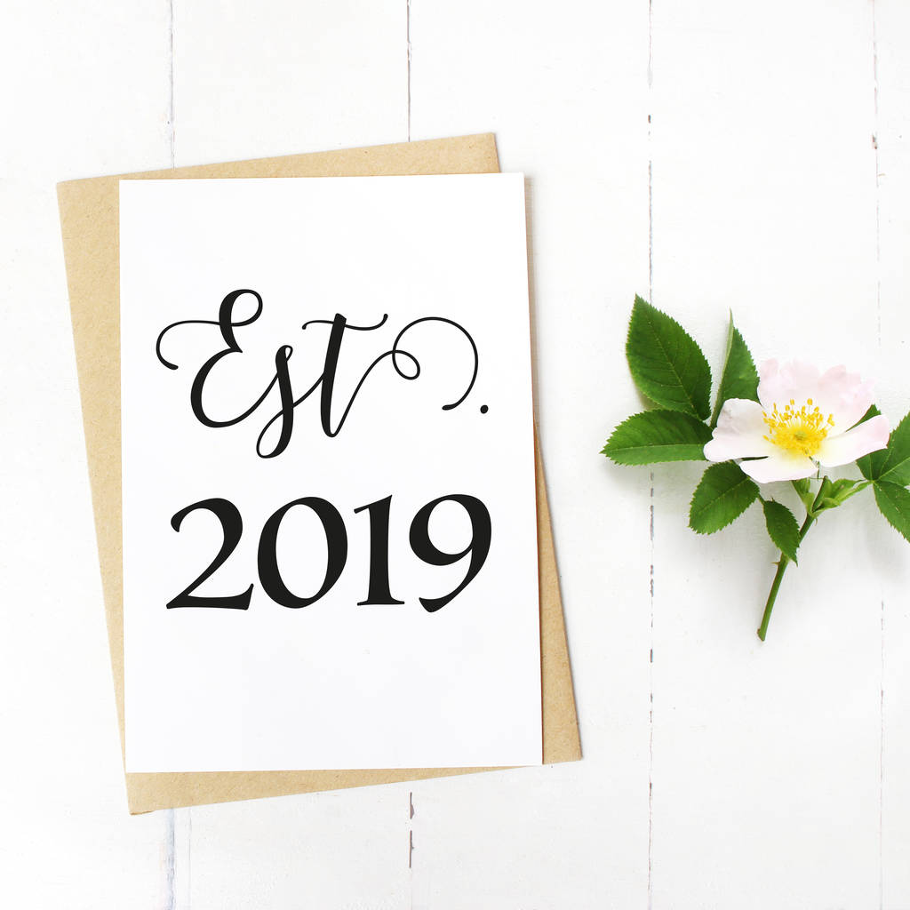 Est. Year Personalised Card By So Close