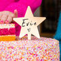 Personalised Name And Heart Star Cake Topper, thumbnail 1 of 7