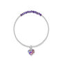 Sterling Silver Flower And Gemstone Stretch Bead Bracelet, thumbnail 3 of 12