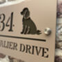 Personalised Spaniel Dog Design House Acrylic Number Sign, thumbnail 3 of 8