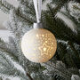 Pair Of Ceramic Light Up Christmas Baubles, thumbnail 3 of 3