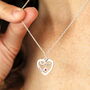 Personalised Sterling Silver Infinity Heart And Birthstone Pendant Necklace, thumbnail 1 of 7