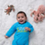 Cotton Babygrow, Seaside, New Baby Sleepsuit, Baby Gift Pink And Blue Available, thumbnail 6 of 10