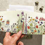 Butterflies And Bees Wildflowers Stationery Bundle, A5 Notepad And Six Folded Cards And Envelopes, thumbnail 8 of 8