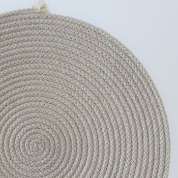 Pure White Cotton Rope Placemat, 4 of 6