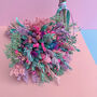 Bright Pastel Dried Flower Bouquet With Pink, Purple And Blue, thumbnail 7 of 7