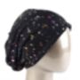 Chemo Beanie Hat Metallic Splash Design Lined, thumbnail 5 of 7