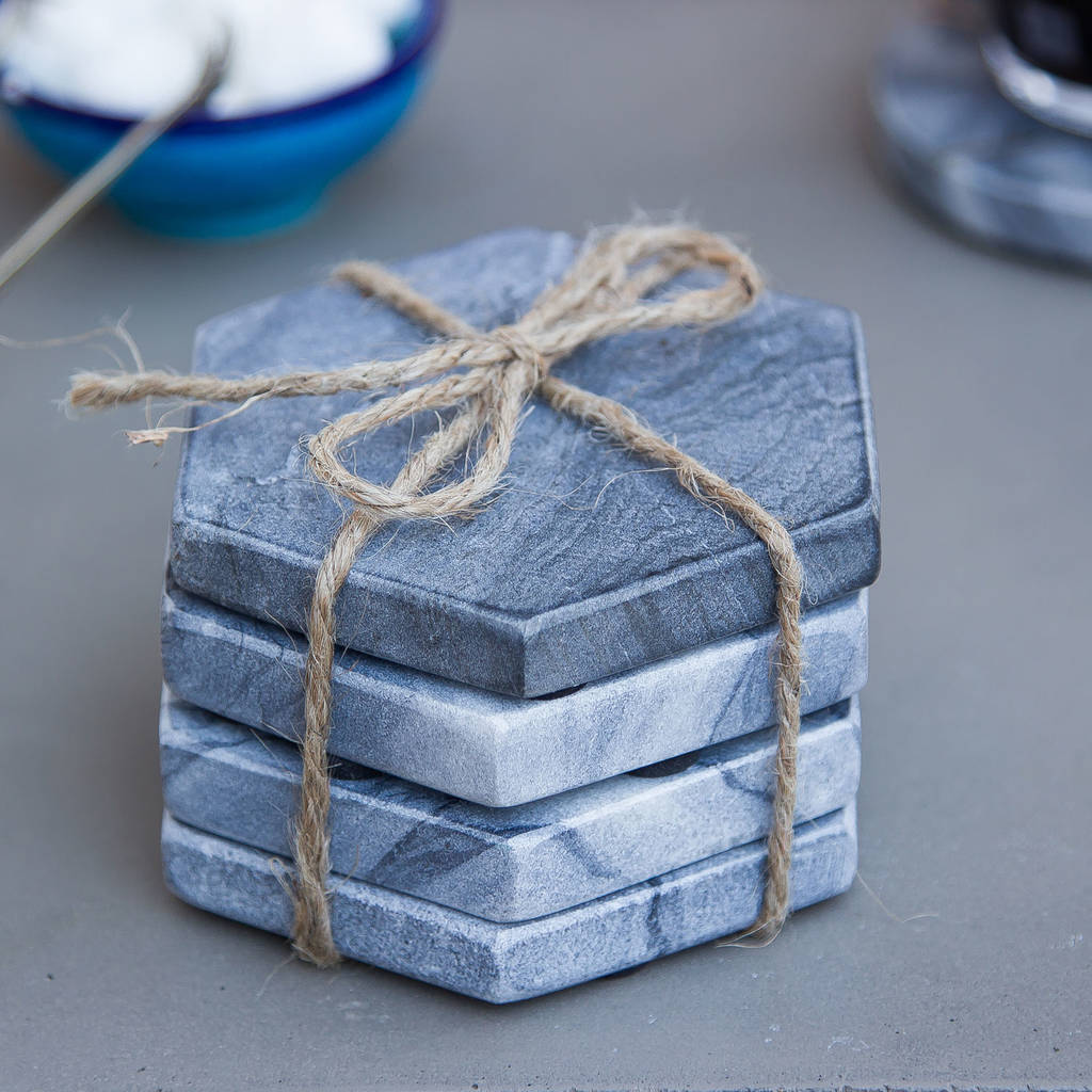 contemporary marble coasters by the rustic dish
