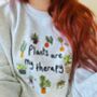 Plants Are My Therapy Embroidered Sweatshirt, thumbnail 1 of 5