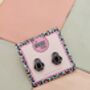 Penguin Glitter Resin Studs / Gift For Penguin Lovers / Christmas Studs, thumbnail 2 of 5