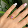 Pink Yin Yang 90s Heart Ring, thumbnail 1 of 4