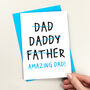 Funny Personalised Father's Day Card, thumbnail 1 of 2