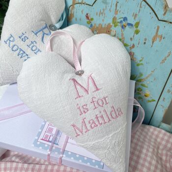 Linen Alphabet Heart, 5 of 9