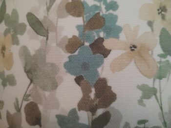 Watercolour Floral Lampshade Blues Yellows Handmade Fabric Drum Lamp Shade Table Floor Or Ceiling Pendant, 10 of 10
