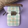 Personalised Teal Gingham Print Mirror Keyring, thumbnail 2 of 6