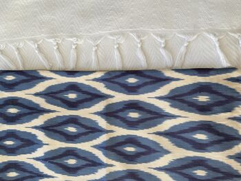 Blue And Black Diamond Design Silk Cushion Cover, 8 of 8