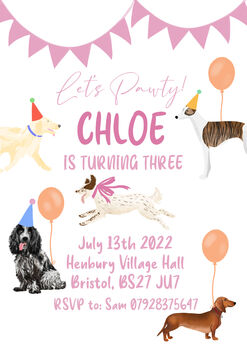 Personalised Dog Party Invitations, 5 of 10