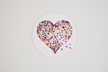 Wife Multicoloured Butterfly Love Heart Card, 12 of 12