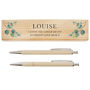 Personalised Botanical Wooden Pen And Pencil Set, thumbnail 8 of 8