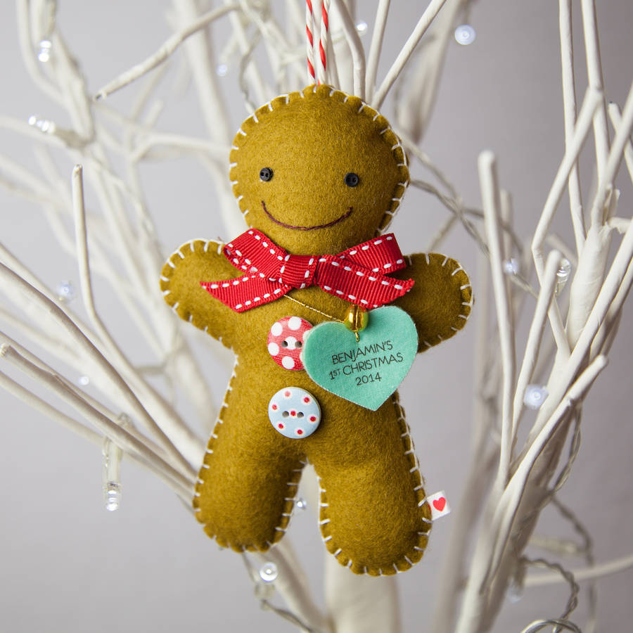 baby's first christmas gingerbread man decoration by miss shelly ...